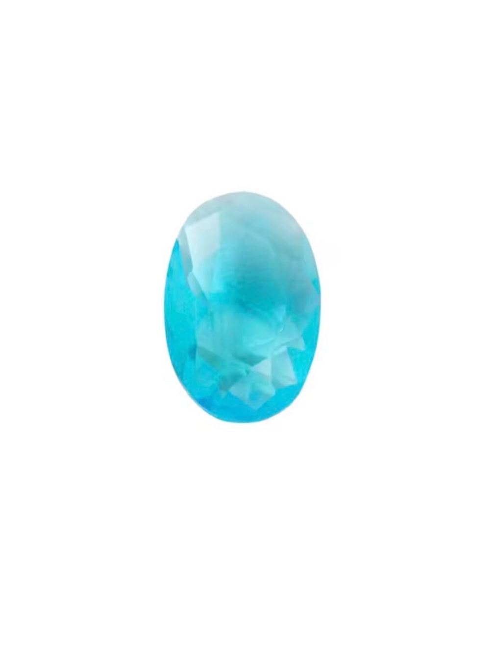 Oval Blue Faceted Gemstone charm